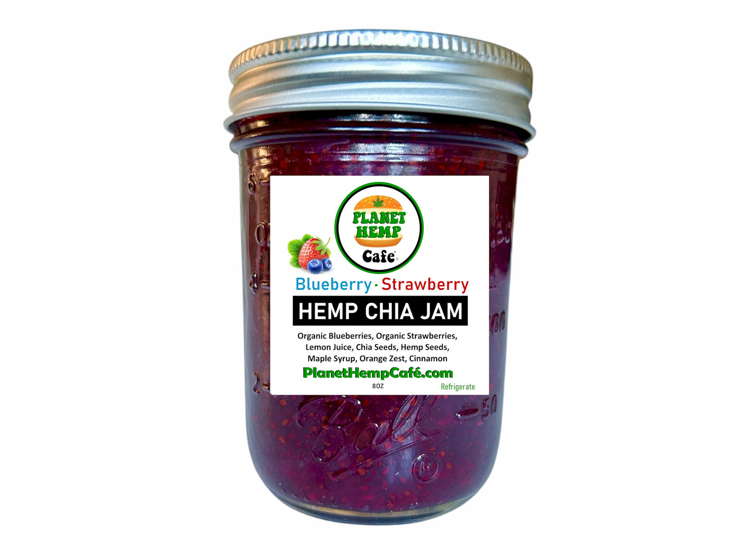 Hemp Chia Blueberry Strawberry Jam